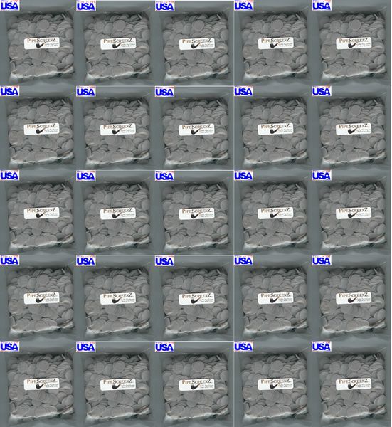 25,000 Count 13/16" (0.812") Stainless Steel Pipe Screens