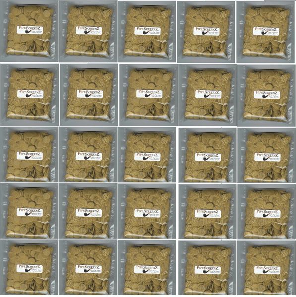 25,000 Count 3/4" (0.750") Brass pipe Screens