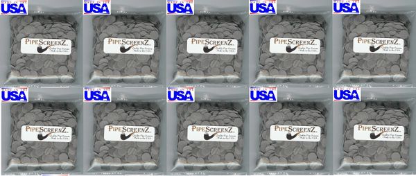10,000 Count 1/2" (0.500") Stainless Steel Pipe Screens