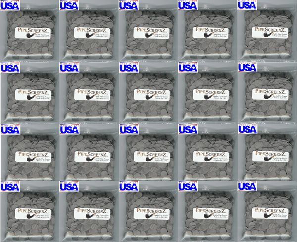20,000 Count 1/2" (0.500") Stainless Steel Pipe Screens