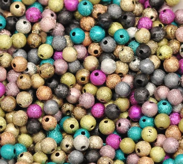 250 Acrylic Mixed Colour Stardust Beads 6mm