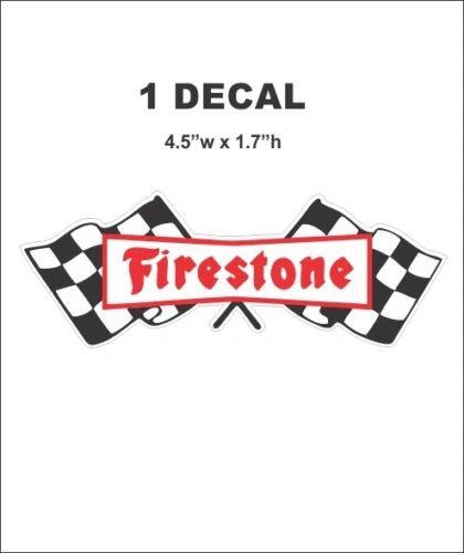 Vintage Style Firestone Racing Fire stone Tires Decal