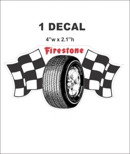 Vintage Style Racing Firestone Tires Decal