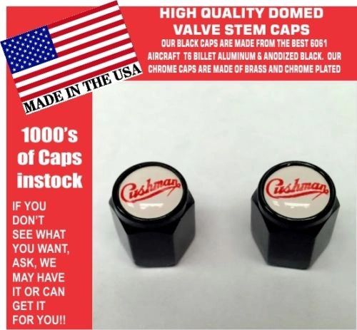 2 Billet Aluminum Cushman Scooter Truckster Silver Eagle Valve Stem Caps UNIQUE!