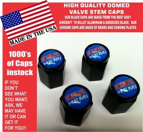 4 Billet Aluminum Dodge Challenger SRT Hellcat 392 Hemi B5 Blue Valve Stem Caps