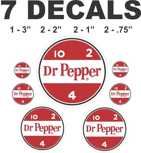 7 Dr Pepper Decals 10 2 4 - Nice