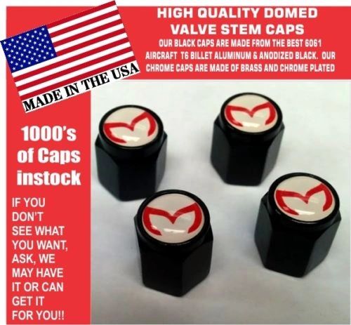 4 Billet Aluminum Mazda Evil M Mazdaspeed 3 5 6 Valve Stem Air Caps White Red