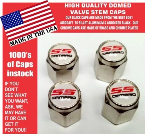 4 Chrome Chevrolet Camaro Super Sport SS Rally Sport 6.2 Valve Stem Caps