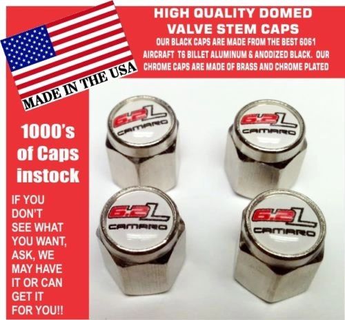 4 Chrome Chevrolet Super Sport 6.2L SS RS ZL1 Valve Stem Caps