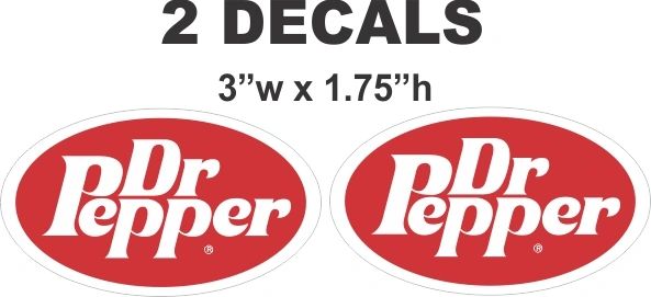 2 Dr Pepper Oval Decals