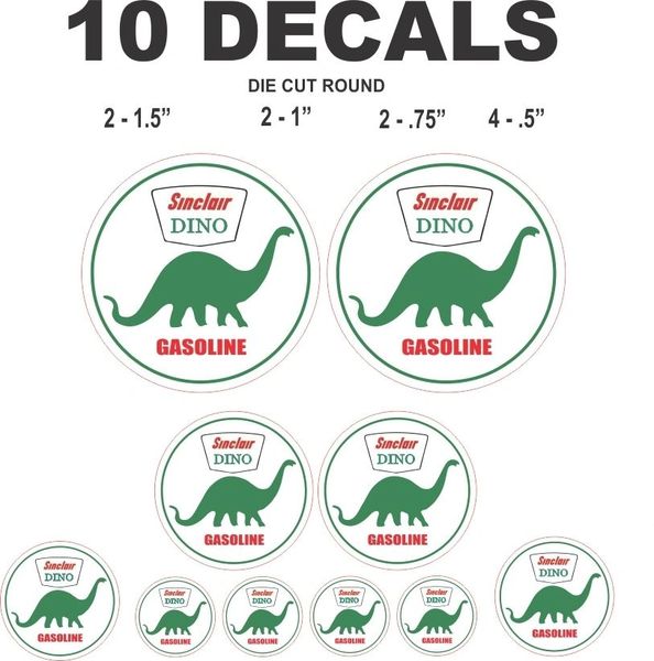 10 Sinclair Dino Decals for Dioramas and more - Nice!