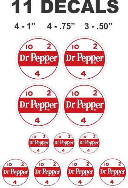 11 Dr Pepper Decals - Great For Dioramas