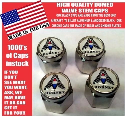 AMC Hornet American Motors Chrome Valve Stem Caps -Very Nice! Unique!