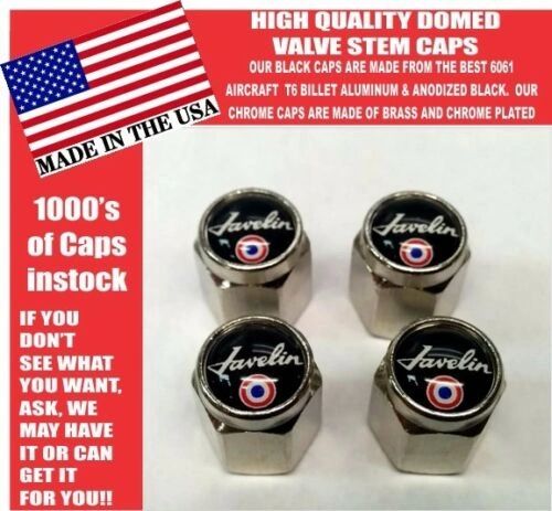 AMC Javelin American Motors Chrome Valve Stem Caps Very Nice!