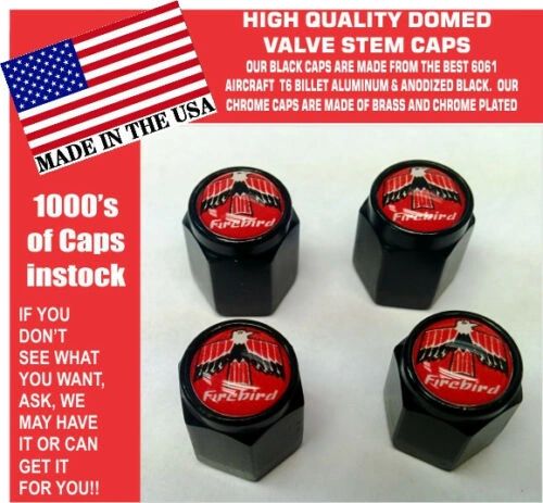 Billet 1967 1968 1969 Pontiac Firebird Trans Am TransAm Red Black Valve Stem Cap