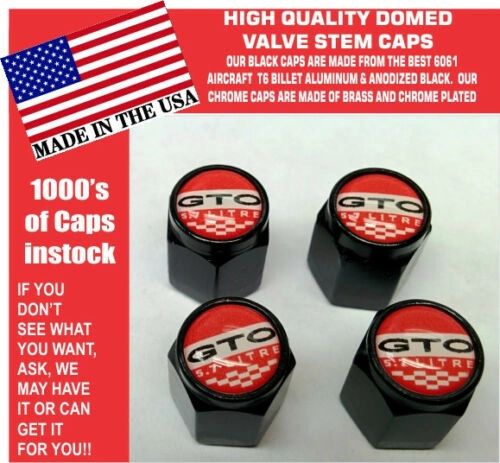 Billet Aluminum Pontiac GTO 5.7 LS2 Red Valve Stem Caps Quality Metal