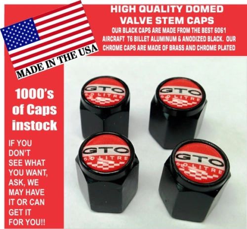 Billet Aluminum Pontiac GTO 6.0 LS2 Red Valve Stem Caps Quality Metal