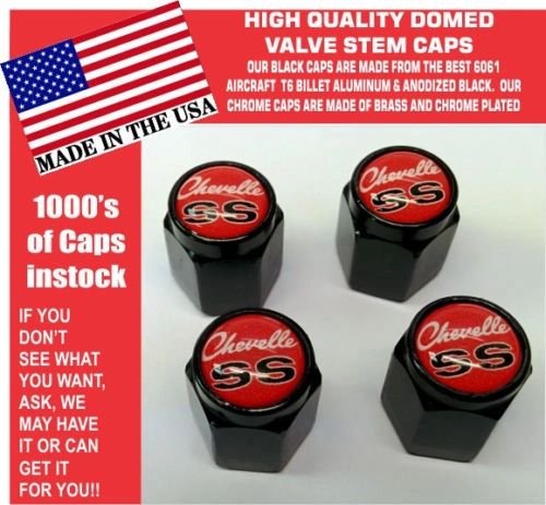 Billet Chevrolet Chevy Malibu Chevelle SS Super Sport 396 454 Red Valve Stem Cap