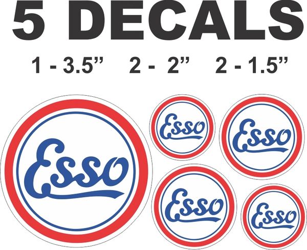 5 Esso Decals