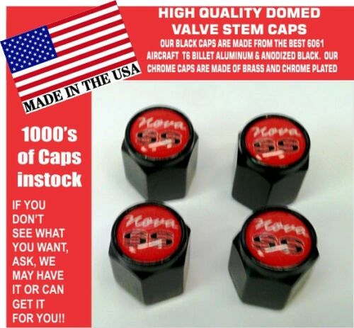 Billet Chevrolet Chevy Nova SS 307 327 350 396 454 Red Valve Stem Cap Nice