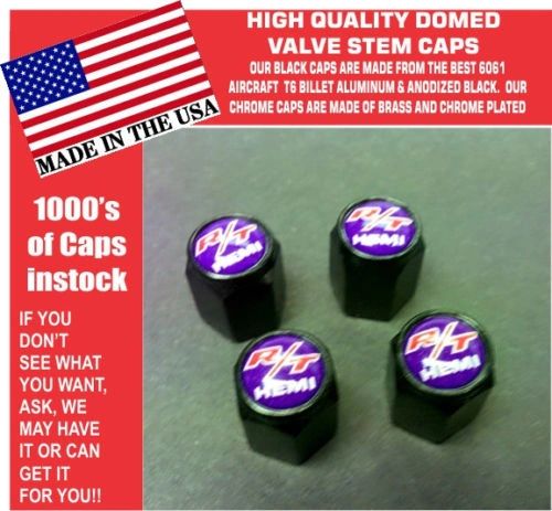 Billet Dodge Challenger Hemi RT SRT Hellcat Mopar Plum Crazy Valve Stem Caps