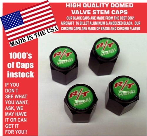 Billet Dodge Challenger Hemi RT SRT Hellcat Mopar Sublime Green Valve Stem Caps