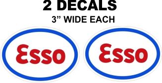 2 Esso Oval Decals