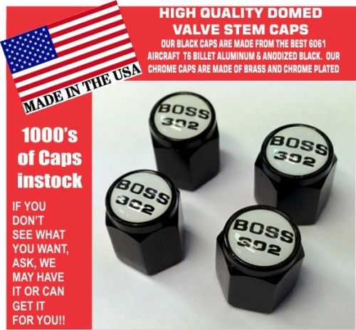 Billet Fits Ford Mustang Tribute Fastback 302 White Valve Stem Caps - Nice