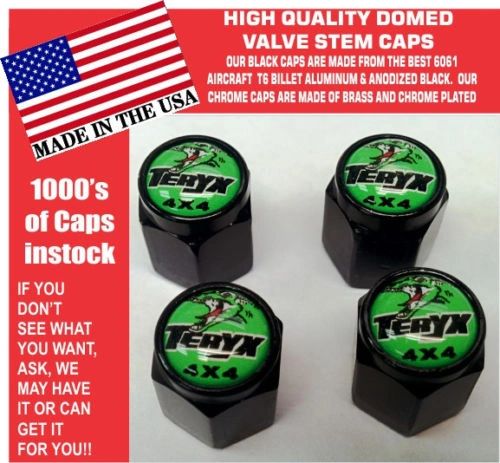 Billet Kawasaki Teryx UTV ATV 750 800 LE EPS EFI 4X4 Green Valve Stem Caps Nice