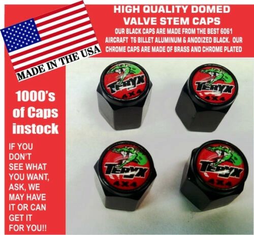 Billet Kawasaki Teryx UTV ATV 750 800 LE EPS EFI 4X4 Red Valve Stem Caps Mule