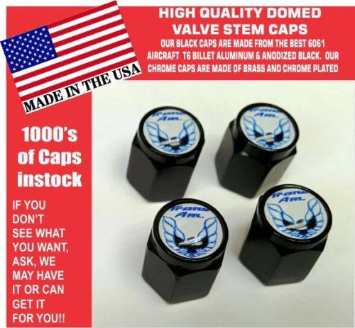 Billet Pontiac Trans Am TransAm Formula Firebird Blue Bird Valve Stem Caps NICE