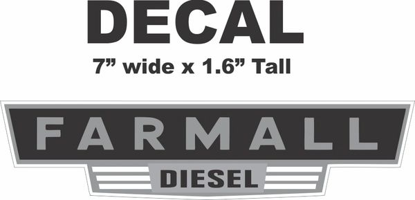 Farmall Diesel Decal - Very Nice