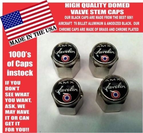 Chrome AMC AMX Javelin American Motors Chrome Valve Stem Caps