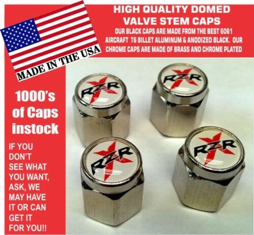 Chrome Can Am RZR UTV ATV Commander Maverick XRS X3 1000R Turbo Valve Stem Caps