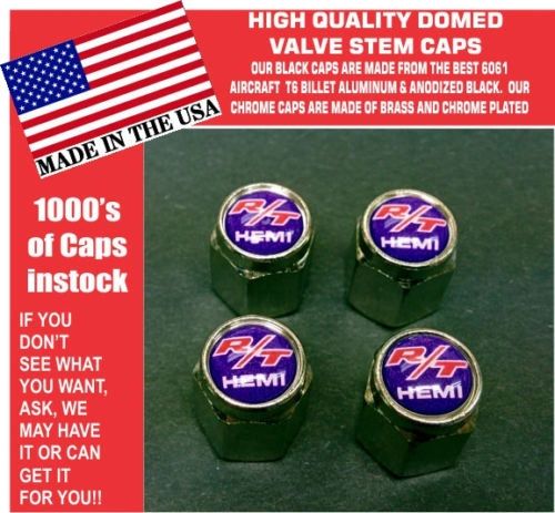 Chrome Dodge Challenger Hemi RT SRT Hellcat Mopar Plum Crazy Valve Stem Caps