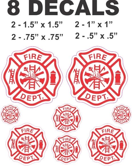 10 Fire Department Decals