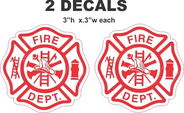 2 Fire Department Decals