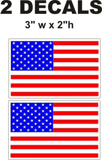 2 American Flag Decals - Bright and Crisp. Nice Colors