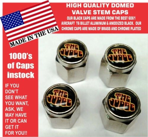 Chrome Pontiac Goat GTO Judge 455 Ram Air Black Valve Stem Caps All Metal