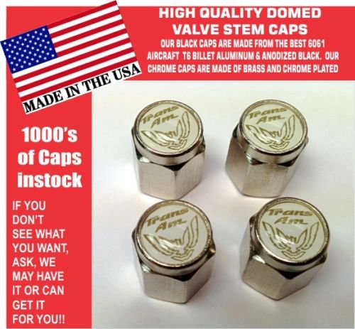 Chrome Pontiac Trans Am TransAm Formula Firebird Gold Bird Valve Stem Caps NICE