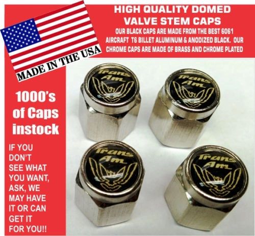 Chrome Pontiac Trans Am TransAm Formula Firebird Gold Bird Valve Stem Caps NICE