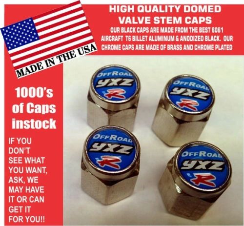 Chrome Yamaha UTV ATV YXZ YXZ1000R SS Blue Turbo Valve Stem Caps Nice Unique