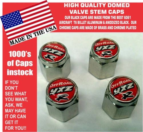 Chrome Yamaha UTV ATV YXZ YXZ1000R SS Red Turbo Valve Stem Caps - Nice Unique