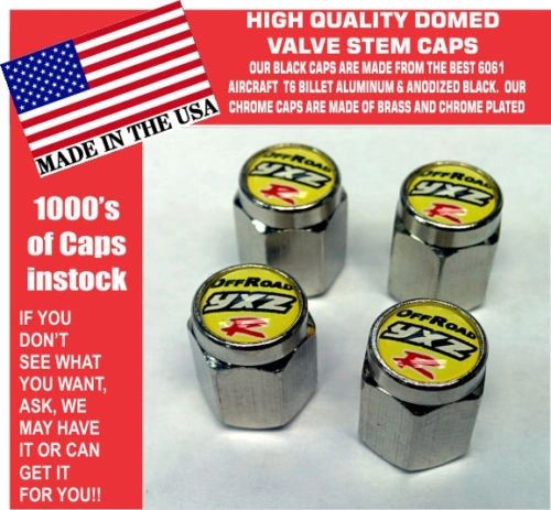 Chrome Yamaha UTV ATV YXZ YXZ1000R SS Yellow Turbo Valve Stem Caps Nice Unique