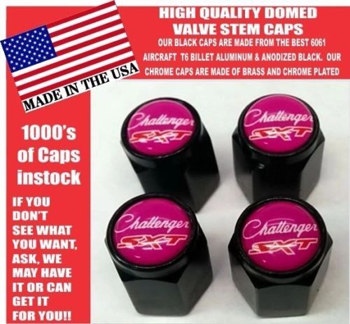 Dodge Mopar Challenger SXT Pentastar Billet Alum Furious Fuchsia Valve Stem Caps