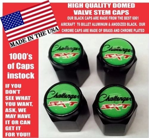 Dodge Mopar Challenger SXT Pentastar Billet Alum Sublime Green Valve Stem Caps