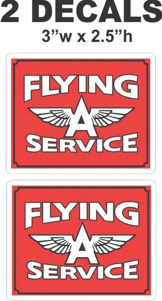 2 Nice Vintage Style Flying A Service Decals