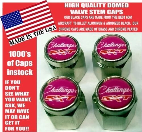 Dodge Mopar Challenger SXT Pentastar Chrome Furious Fushsia Valve Stem Caps NICE