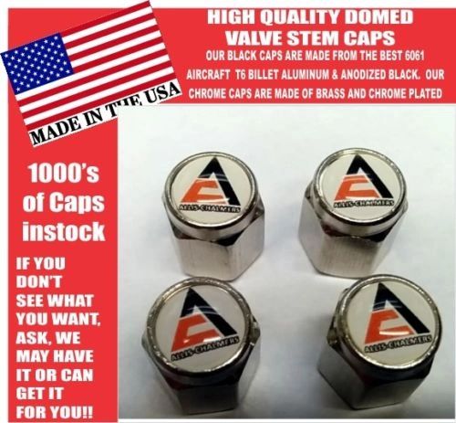 Domed Allis Chalmers A-C Tractor Chrome Valve Stem Caps