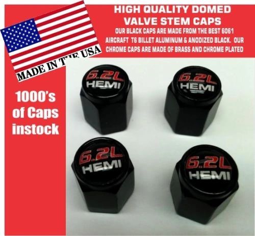 Domed Hemi Hellcat 6.2L Valve Stem Caps Mopar Challenger Charger Nice